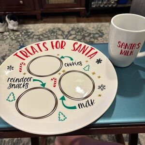 Handmade Santa’s Goodie Plate NWT